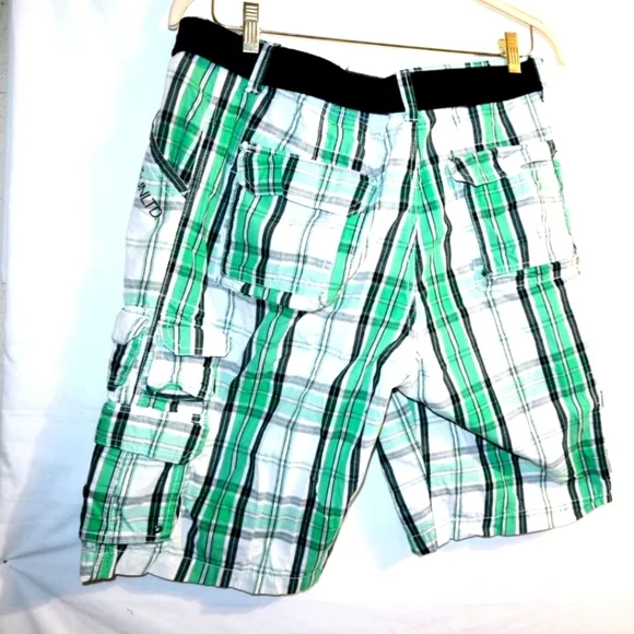 Ecko UnlimitedEcko unlimited men's white, green, plaid Madras - Picture 6 of 9